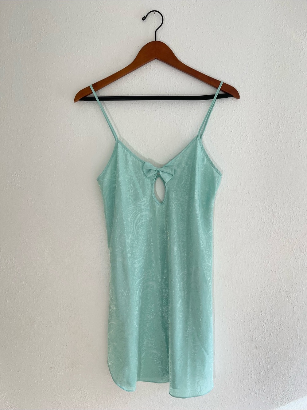 Vintage 90s Green Paisley Slip Dress